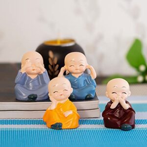 eCraftIndia Resin Set of 4 Little Monk B... - Image 3