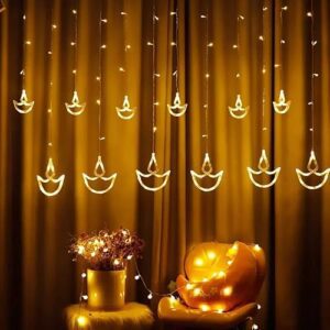 Desidiya Warm White Diya/Diwali Light Curtain... - Image 2