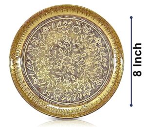BENGALEN Brass Pooja Thali Set with Grey Gift... - Image 3