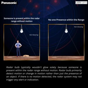 Panasonic 9 Watt Motion Sensor B22 Led Bulb for Home with 3 Mtr Radius Sensor Area, Auto Off After 15 Sec Comes with 25000 Bh Life and 1 Yr Warranty (Pk2) - Image 4