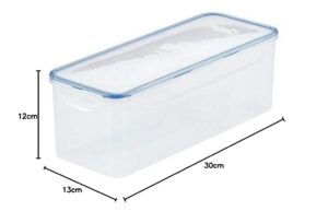 Antorn Plastic Transparent Airtight Food Storage Big Bread Box Storage Container (32 x 14 x 12 cm)-3800ml - Image 3