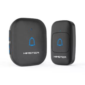 Himster Wireless Doorbell, Waterproof Door Bell Chime Kit Alarm for Home at Upto 1000 Feet Range Operating with 56 Melodies, LED Flash, 7 Levels Adjustable Volume (Black 1 Transmitter & 1 Receiver) - Image 2