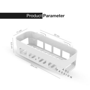 ADL PASSION Wall Mounted Plastic Self Adhesive Bathroom Shelf/Bathroom Organizer/Bathroom Accessories/Bathroom Shelf for Wall/Wall Mounted Shelf (White) - Image 3