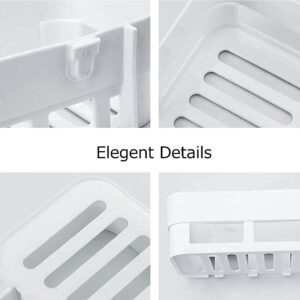 ADL PASSION Wall Mounted Plastic Self Adhesive Bathroom Shelf/Bathroom Organizer/Bathroom Accessories/Bathroom Shelf for Wall/Wall Mounted Shelf (White) - Image 9