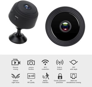 AB SmartEye Mini Wireless WiFi Security Camera | HD 1080p Indoor Video Recorder with Low Light Vision | Portable & Magnetic | Home, Office, and Baby Monitor - Image 4