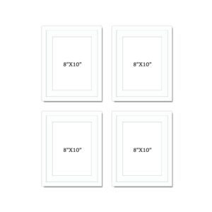 Amazon Brand - Solimo Wall Photo Frames Set of 4 | Plexi Glass | Frame for Home and Office Decoration | 8x10 Inches (White) - Image 4