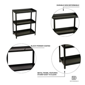 DECOWORLD || 3 Tier Multipurpose Countertop Organizer Rack || Multishelf Storage Stand for Kitchen, Bathroom or Dressing table|| Spice Rack,Cosmetics Organizer or Bathroom Organizer (Black) - Image 5