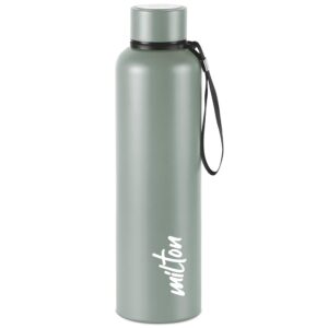 Milton Aura 1000 Thermosteel Bottle, 1050 ml Water Bottles, 24 Hours Hot and Cold, Easy to Carry, Easy Grip, Rust Proof, Tea, Coffee, Office, Travel Bottle, Grey - Image 2