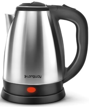 Longway Kestro 2 Liter Electric Kettle with Stainless Steel Body for Boiling (Black & Silver, 1500 Watt) - Image 2