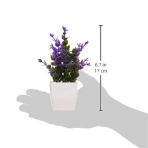 amazon basics Artificial Plants with Pot|Realistic Looking| Multi Variety |Durable Plastic | No Maintenance | Home Decor | Dimensions: 5 cm X 13 cm (Pack of 8) - Image 10