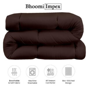 Bhoomi Impex Comforter Double Bed - Heavy Winter Comforter Double Bed Blanket | Quilt | Duvets | Light Weight - 300 GSM, Soft and Warm Winter Comforter Chocolate Color - Image 6