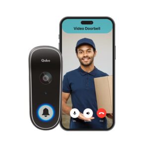 Qubo Smart WiFi Video Doorbell from Hero Group | Instant Phone Visitor Video Call | Intruder Alarm System | 1080P FHD Camera | 2-Way Talk | Alexa & OK Google | Plug and Play AC Chime | Made in India - Image 2