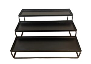 Go Hooked Spice Rack Organizer for Counter top 3-Tier Metal Spice Organizer Standing Rack Shelf Storage Holder for Kitchen Cabinet Pantry Bathroom Office (Black, Pack of 2) - Image 6