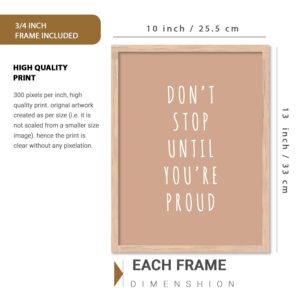 kotart - Quotes Frames for Wall Decor - Motivational Photo Frame for Wall Decoration - Quotes Wall Poster with Frame for Room and Office - Set of 6 (10X13 INCH, A) - Image 3