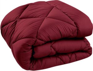 Cloth Fusion Reversible AC Comforter Double Bed King Size Quilt Blanket for Winter (200 GSM, Maroon & Navy) - Image 9