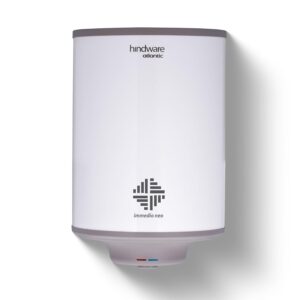 Hindware smart appliances Immedio Neo 25L Storage Water Heater With Glass-Lined Tank, 5-Star Rating And Temperature Control Knob (White and Grey) - Image 2