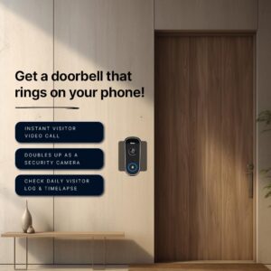 Qubo Smart WiFi Video Doorbell Pro 2K from Hero Group | Instant Phone Visitor Video Call | Intruder Alarm | 3MP 1296P Resolution | 2-Way Talk | Alexa & OK Google | Plug and Play Chime | 2024 Launch - Image 3