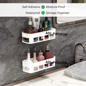 ADL PASSION Wall Mounted Plastic Self Adhesive Bathroom Shelf/Bathroom Organizer/Bathroom Accessories/Bathroom Shelf for Wall/Wall Mounted Shelf (White) - Image 5