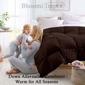 Bhoomi Impex Comforter Double Bed - Heavy Winter Comforter Double Bed Blanket | Quilt | Duvets | Light Weight - 300 GSM, Soft and Warm Winter Comforter Chocolate Color - Image 5