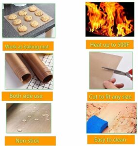 TAZLYN AKKI ROTI Sheet HOLIGE Sheet chapathi matt Baking mat Teflon Sheet Baking Paper for Oven OBBATTU Sheet Best Option to Silicon MAT for ROTI MAT & Parchment Paper for Baking Cake Round 33 CM Dia - Image 3