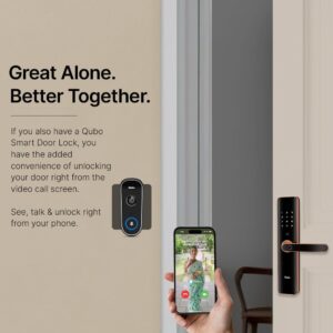 Qubo Smart WiFi Video Doorbell Pro 2K from Hero Group | Instant Phone Visitor Video Call | Intruder Alarm | 3MP 1296P Resolution | 2-Way Talk | Alexa & OK Google | Plug and Play Chime | 2024 Launch - Image 6