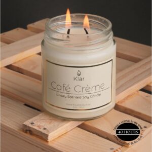 Luxury Scented Soy Candle Basics Duo - Gift Set (Café Crème & Rose de Luxe) | Pack of 2 - Image 5