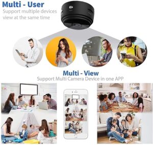 AB SmartEye Mini Wireless WiFi Security Camera | HD 1080p Indoor Video Recorder with Low Light Vision | Portable & Magnetic | Home, Office, and Baby Monitor - Image 7