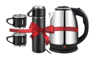 ELECRANGE Combo (3 in 1) Electric Kettle 1.8 ltr,Premium Thermo Vaccum Flask Set (Insulated,500ML) With coffee Mug 3 Piece for coffee,Tea,Hot And Cold Drink for Travel And Diwali Gift - Image 2