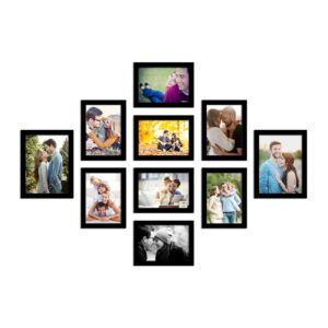 Art Street Photo Frame For Wall Set of 10 Black Picture Frames For Home Decoration, Wall Decor EcoSeries -Size -6x8,5x7 Inches,Medium Density Fibreboard;Synthetic Wood;Plexiglass, Rectangular - Image 4