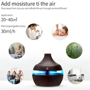 Nexila Wood Cool Mist Ultrasonic Humidifier for Room Moisture, Aroma Diffuser for Home, Essential Oil Diffuser with Colorful Light, Auto Shut-Off Ideal for Home, Office, car, (Multicolor) - Image 6