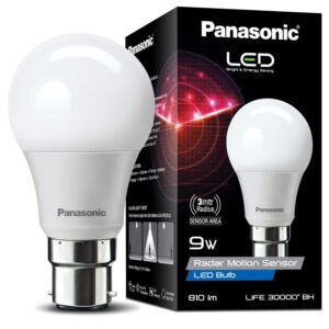 Panasonic 9 Watt Motion Sensor Led B22D Bulb for Home with 3 Mtr Radius Sensor Area,Auto Off After 15 Sec Comes with 30000 Bh Life and 1 Yr Warranty - Image 2