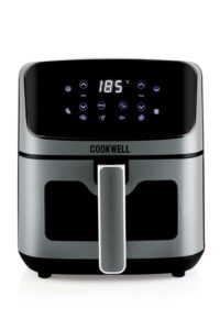 Cookwell Air Fryer - 5L With See Through Window - 1400W (Grey & Black) - Image 2