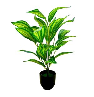 Dekorly Artificial Snake Plant Pot Big Ornamental Plant for Interior Home Office Decor Fake Zebra Leaf Plastic Palm Tree Branch for Home Garden Decor (Height : 65CM, with Black Pot, Design-B) - Image 4