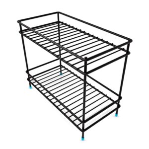 Rellon industries 2-Tier Kitchen Rack, Spice Rack for Kitchen, Shelf Rack Kitchen Pantry Jars Storage Organizer Multi Porpuse Storage Organizer, Kitchen Racks and Shelves Rack (BLACK 2) - Image 6