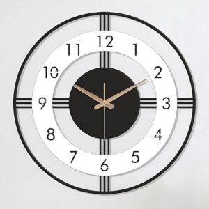 LIPPAN Wall Clock Black Ticking Wall Clocks Battery Operated - Simple Minimalist Acrylic Clock Decorative for Office,Bedroom,Living Room for Home Decor - Image 2