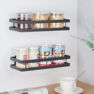 Craft Expertise Metal Spice Rack Organiser Wall Mounted, Hanging Seasoning Spice Rack Shelf Holder, Storage for Kitchen Cabinet Color Black (Pack-4), Hanging Shelves - Image 7