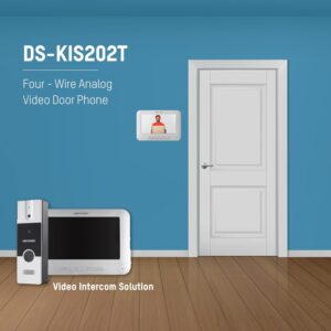 HIKVISION Analog Video Intercom System with 7" Tft 8 Pin LCD Screen Wired Video Door Phone/Bell| 1080P Resolution|Builtin Mic&Loudspeaker|Noise Echo Cancellation|One Call Button(Ds-Kis202T) - Image 4