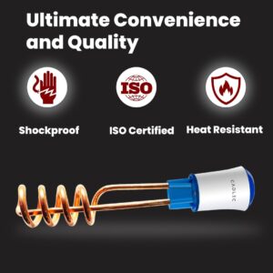 Cadlec UltraHeat_5 1500W Shockproof RapidHeat Technology Electric Copper Water Heater Immersion Rod With Waterproof & Protection | Instant Heating | ISI Certified 2 Years Replacement Warranty - Image 3