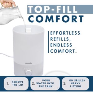 Reffair Caligo 70 Lite Ultrasonic Cool Mist 3L Humidifier for Bedroom, Easy to Fill & Clean, Aroma Diffuser, Night Light, 25dB Quiet Cool Mist Air Humidifier for Home Baby Nursery & Plants - Image 4