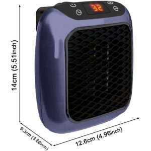 FLORISELL Upgrade Smart Wall Space Heater Portable Electric Small Heater with Adjustable Thermostat and Timer, Overheat Protection, Led Display, for Bedroom, Office and Indoor Use (Blue-800w) - Image 3