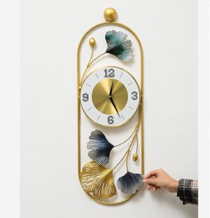 Limelight Decorative Wall Clock Metal Wall Clock, Gingko Leaf Wall Clock Big Size, Big Wall Clock for Living Room Watch Wall Clock, Wall Decoration Items for Living Room/Bedroom/Office/Hall - Image 6