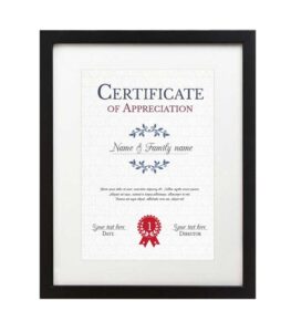 Art Street Synthetic Document A3 Wall Photo Frame for Photograph/Certificate,12 x16 Inches Matted to 8x10 Inches Black Color - Image 2