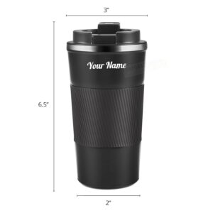 CORPORATE PORIUM Personalised Stainless Steel Coffee Mug l Vacuum Coffee Mug with Silicon Grip | Hot for 8 Hrs | Travel Coffee Mug 510ml | Your Name Print Vacuum Insulated Mug - Image 6