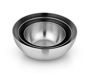 Karfe Stainless Steel Decorative Salad Bowl Set –Pack of 3 Durable and Elegant Multipurpose Bowls for Serving, Mixing, and Presenting Salads, Fruits, and More. - Image 3