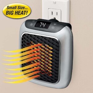 SHAYONAM Handy Heater Turbo 800 Wall Outlet Small Space Heater with Adjustable Thermostat, Programmable 12-Hour Timer, Auto Shut Off - Quiet & Space-Saving Ceramic Mini Heater - Image 4