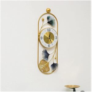 Limelight Decorative Wall Clock Metal Wall Clock, Gingko Leaf Wall Clock Big Size, Big Wall Clock for Living Room Watch Wall Clock, Wall Decoration Items for Living Room/Bedroom/Office/Hall - Image 8