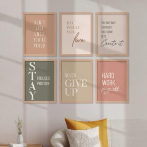 kotart - Quotes Frames for Wall Decor - Motivational Photo Frame for Wall Decoration - Quotes Wall Poster with Frame for Room and Office - Set of 6 (10X13 INCH, A) - Image 4