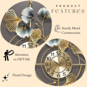 Decor Wishes Metal Wall Clock Wall Decor Clock Designer Clock Big Stylish Unique Wall Clock Decorative Wall Clock for Living Room Antique Wall Clock for Bedroom - Image 6