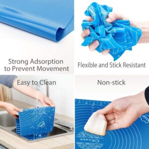 RUCON® Silicone Baking Mat Roti mat Silicone Chapati Atta Kneading Mat Non-Stick Fondant Rolling Mat Stretchable for Kitchen Roti Chapati Cake –Blue (Baking Mat 50 * 40 cm) - Image 7