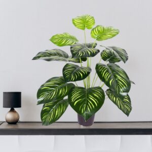 De Gardenia Large Artificial Tree with Dual Shade Big Leaves - Decorative Floor Plant for Home, Office, and Indoor Garden (Height: 63 cm, Potted, 12 Leaves) - Image 5